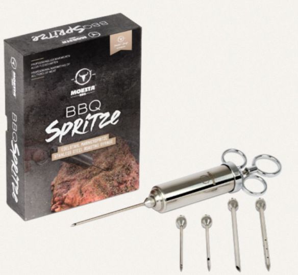 Moesta BBQ Spritze Edelstahl mit 5 Nadeln