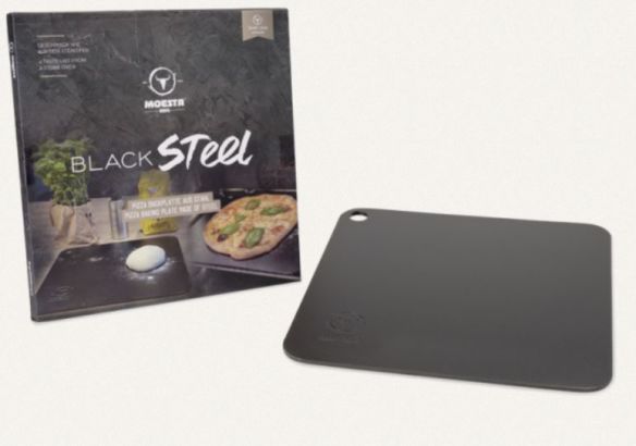 Moesta BBQ Black Steel 35x35cmx6mm Pizzastein aus Stahl