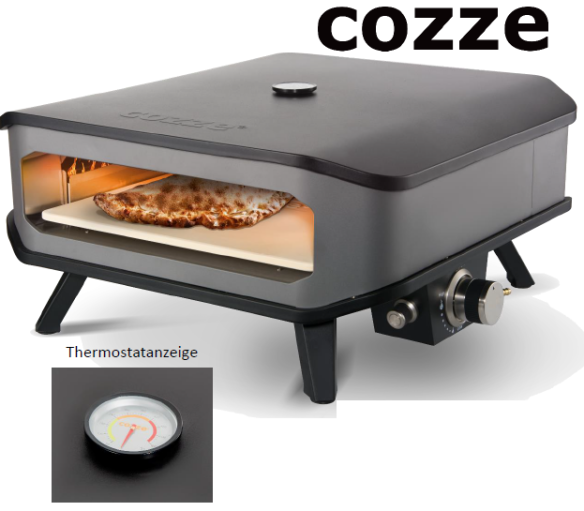 Cozze Pizzaofen 13 mit Thermometer Gas inkl. Schlauch & Regler !DE/AT Ausführung!