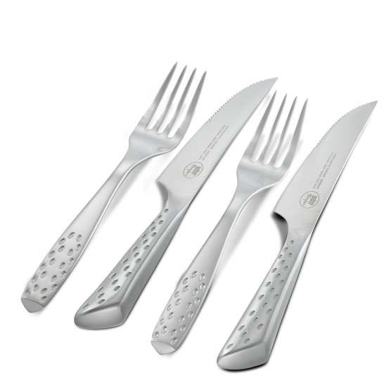 Deluxe Besteck-/Steak-Set, 4 teilig, Edelstahl 17077