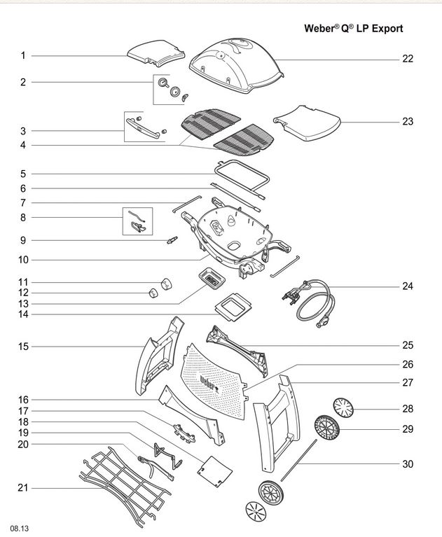 Weber Piezo Zünder Kit für Weber Q 300/3000