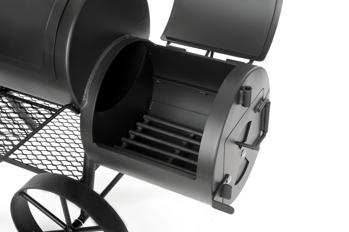 BBQ Stahl Smoker 16 Zoll Chuckwagon mit Räucherkammer Edition 2024