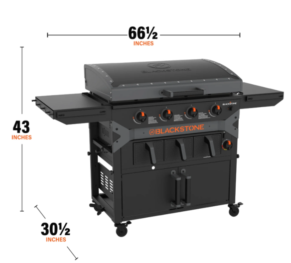 Blackstone Plancha Iron Forged 91cm mit Airfryer Combo 50mbar