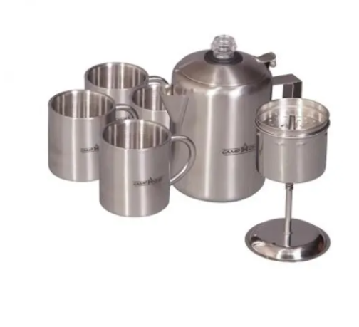 Edelstahl Kaffee-Perkolator Set Java 5