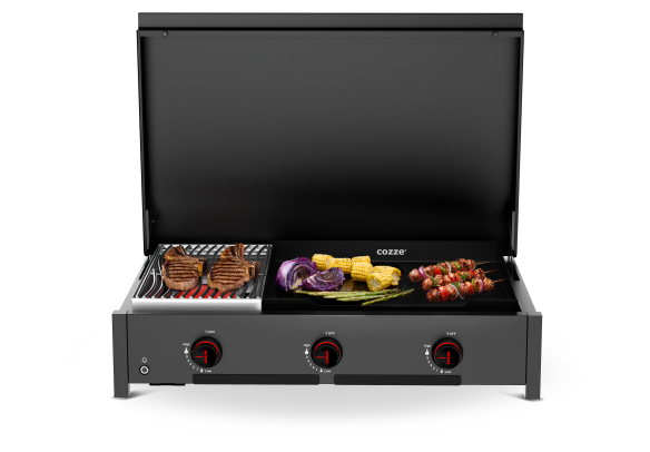 Cozze SET Element Combo 900 Gas Plancha 7,5 Kw + Niedrigmodul inkl. HPL Platte