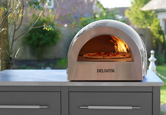 Delivita Flow Dual-Fuel Pizzaofen Hale Grey 50mbar