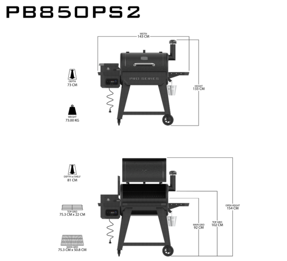 Pit Boss Pellet Smoker PRO 850 Wifi