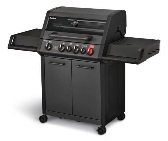 Enders Gasgrill Monroe Pro 4 SIK Turbo Shadow inkl. Abdeckhaube & Grillbürste