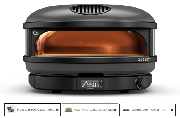 Gozney Gas Pizzaofen Arc XL Off Black inkl. Booster, Abdeckhaube & Pizzaheber Gozney Gas Pizzaofen Arc XL Off Black inkl. Booster, Abdeckhaube & Pizzaheber