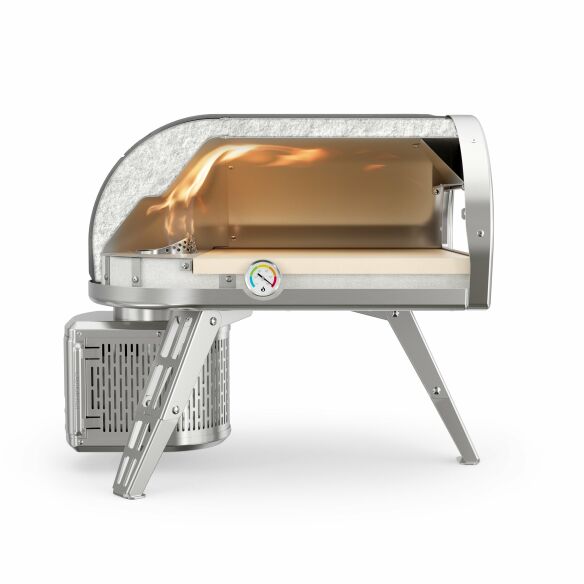Gozney Starter-SET Roccbox Grau mit Aussenküche, Abdeckhaube, Pizzaheber & Schlauch+ Regler