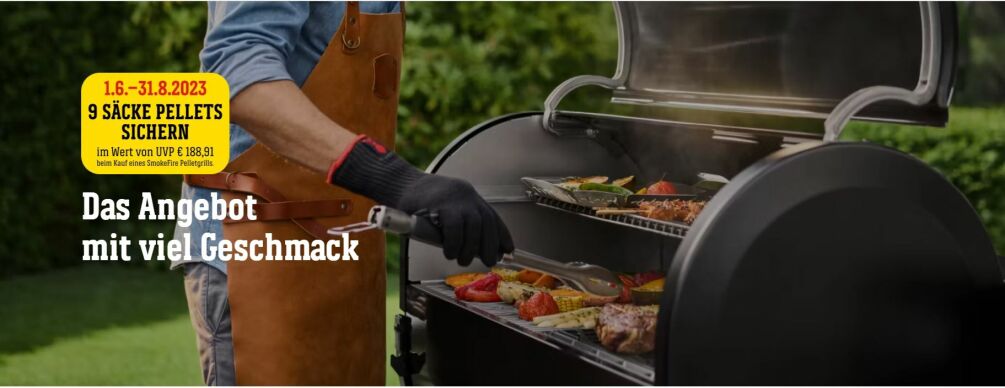 Weber SmokeFire Pelletgrill Aktion 01.06.-31.08.23