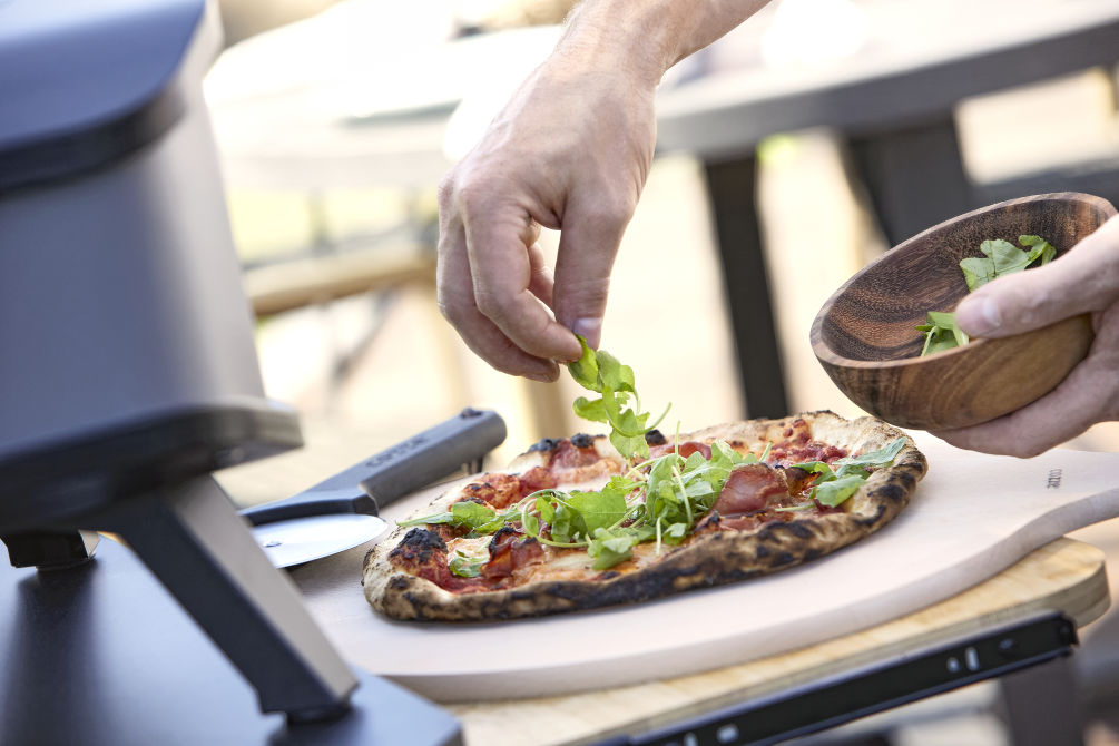 Cozze Pizza Schneidebrett aus Buche Holz, Ø400 mm. 90336