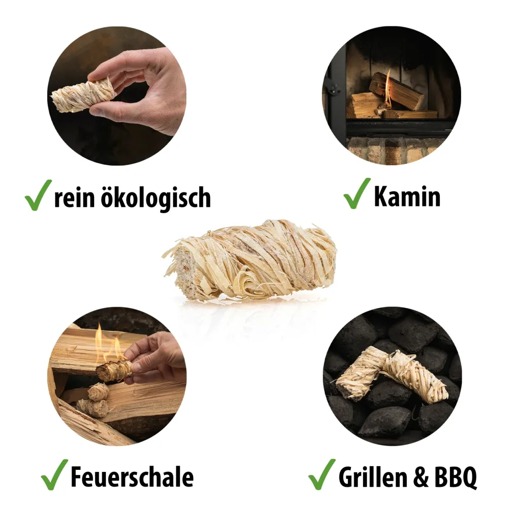 Grill/- Kamin Anzünder Wachs Anzündwolle 1kg 1000214