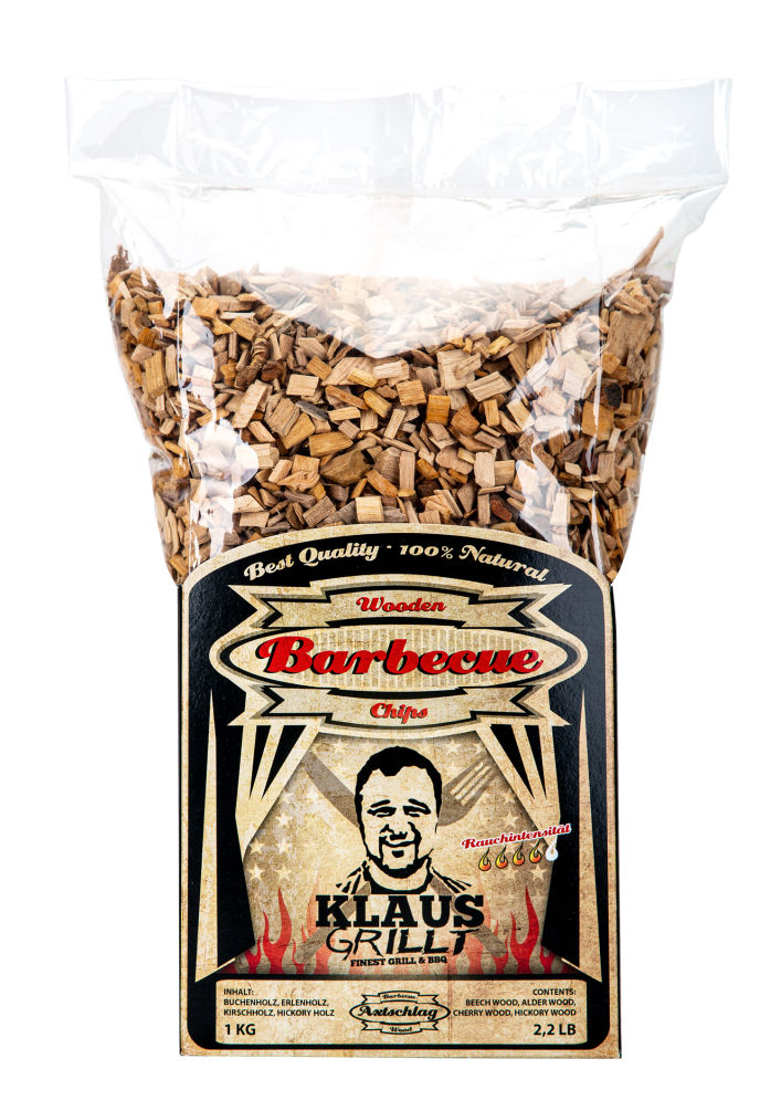 Axtschlag Wood Smoking Chips - Räucherchips Klaus grillt 1kg 1000028