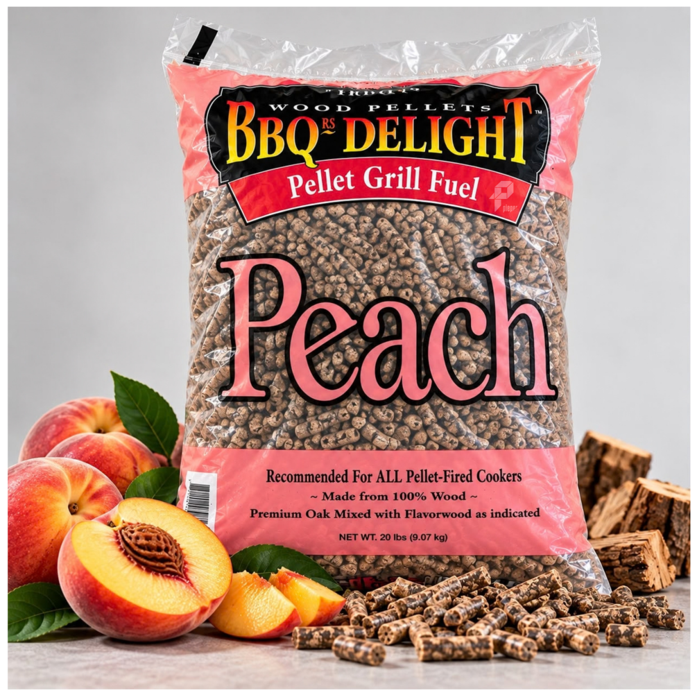 BBQR’S DELIGHT Hartholz Pellets Pfirsich, 9 kg BD-5018