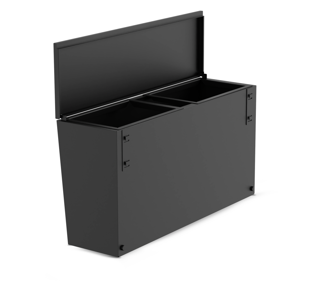 Cozze Element Abfalleimer, seitlich montiert für alle ELEMENT-Module. 90250