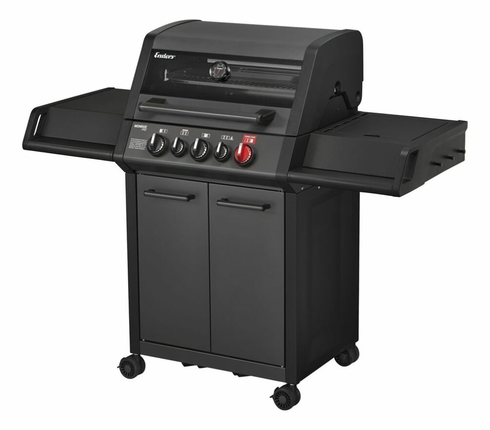 Enders Gasgrill Monroe Pro 3 SIK Turbo Shadow Mod.2024 inkl. Abdeckhaube & Grillspieß 8381