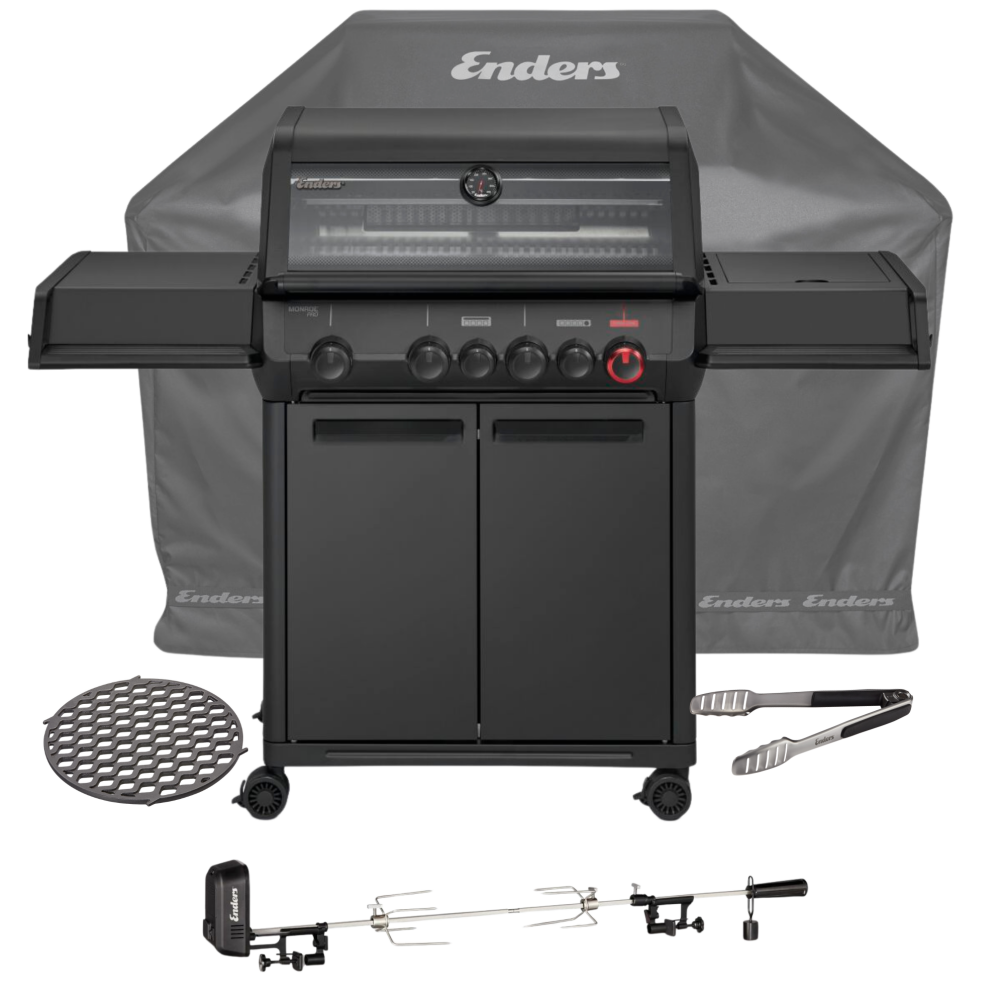 Enders Gasgrill Monroe Pro 4 SIKR Turbo Shadow ink. Starter Set 8366