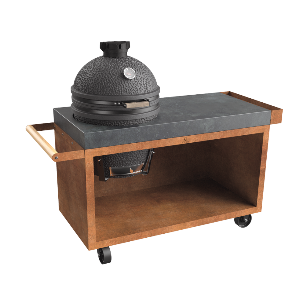 OFYR Kamado Tisch Corten 135 PRO + Bastard Kamado Urban L Solo  O-K-T-135-PRO-CC-TB