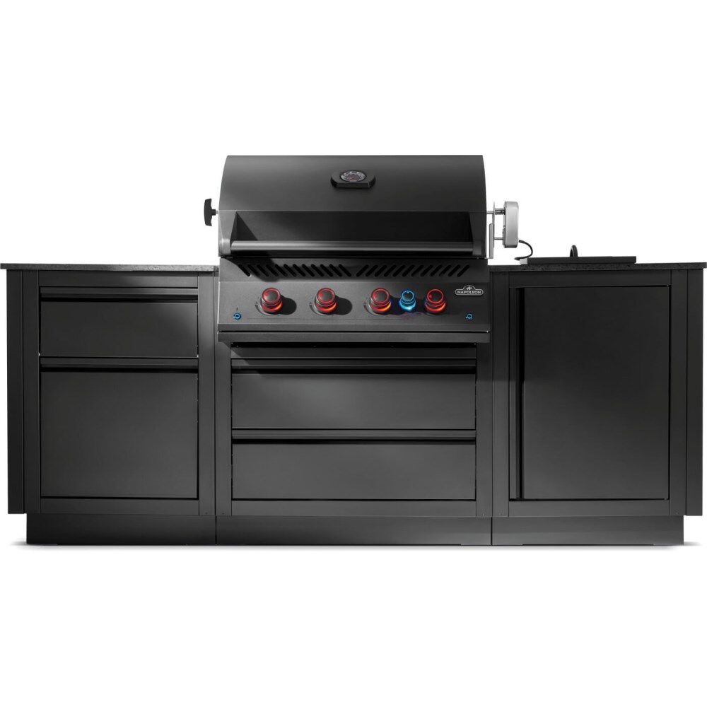 Napoleon Gagsgrillküche OASIS 106 Bundle, 32-Zoll Einbaugrill 700er-Serie Mattschwarz ODK106-BIG32RBPMK-1-DE