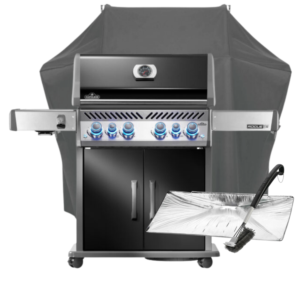 Napoleon SET Gasgrill Rogue PRO-S 525 mit Gußrosten, Schwarz RPS525RSIBPK-2-DE SET