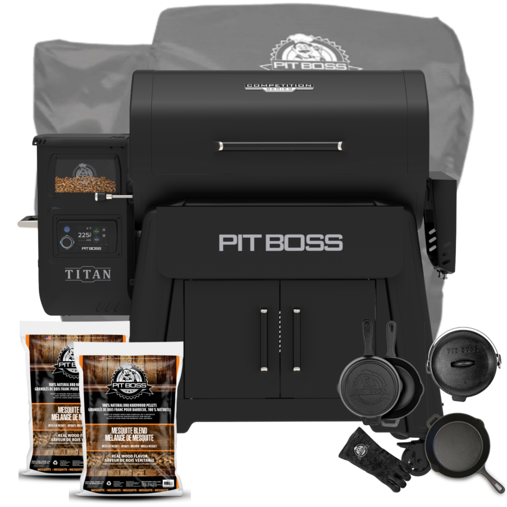 Pit Boss SET Competition Serie Titan Pellet Grill/-BBQ inkl. Abdeckhaube, Pellets & Dutchoven Set 11099