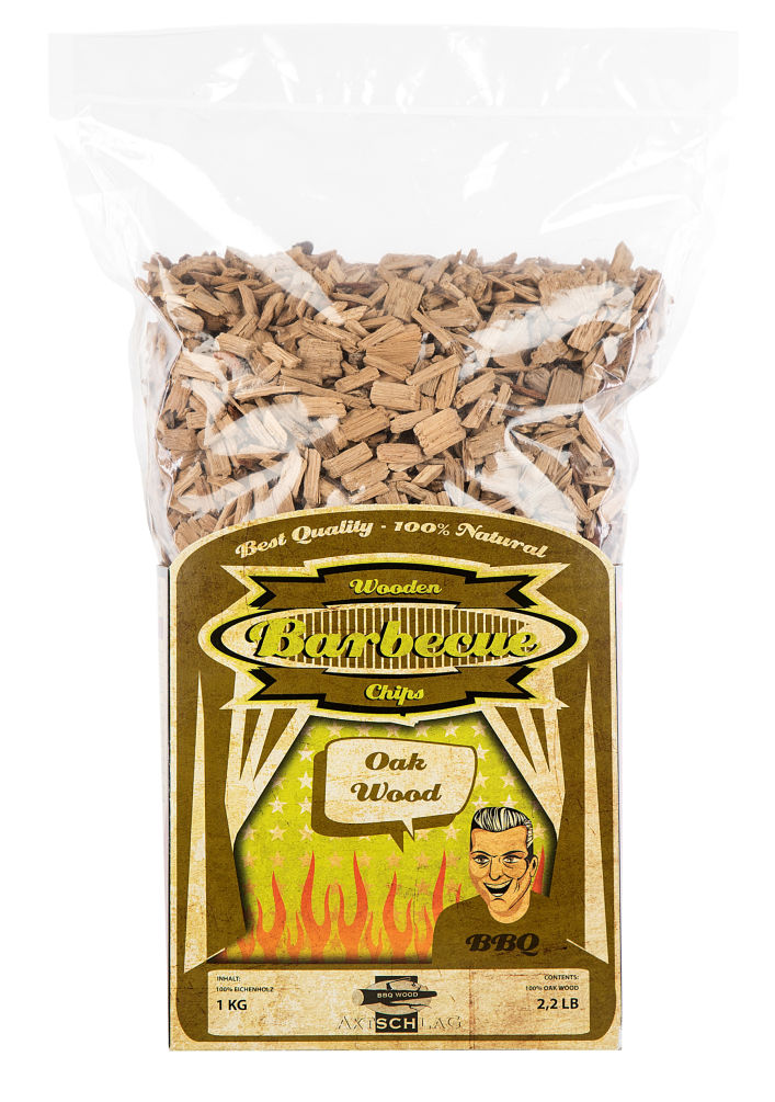 Axtschlag Wood Smoking Chips Oak- Räucherchips Eiche 1kg 1000015