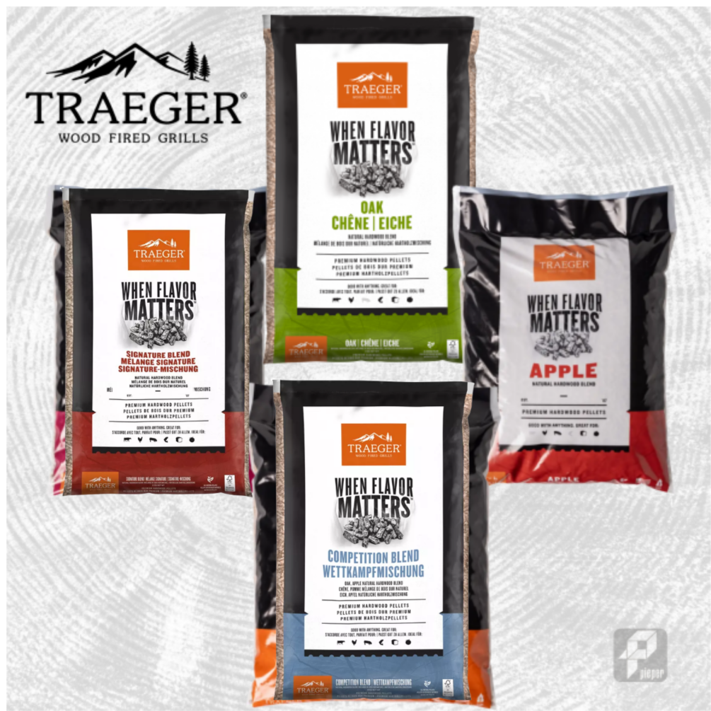 Traeger BBQ Hartholz Pellets Starter-Set 36 kg PEL336/342/343/347