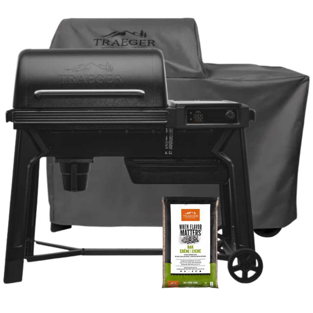Traeger Pelletgrill Woodridge inkl. Abdeckhaube & Pellets  TFB86MLHI SET