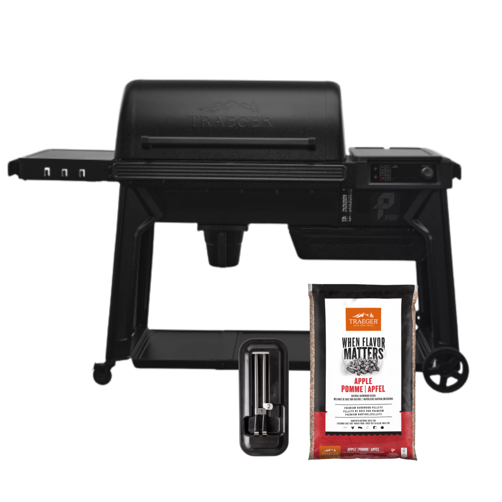 Traeger Pelletgrill Woodridge Pro inkl. Woodridge x MEATER Thermometer TFB97JLHI