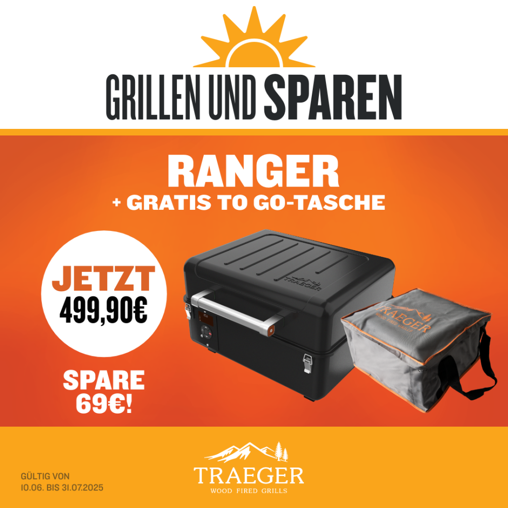 Traeger Pelletgrill  Ranger inkl. Gussplatte & Abdeckhaube Edition 2025 TFT18KLDE