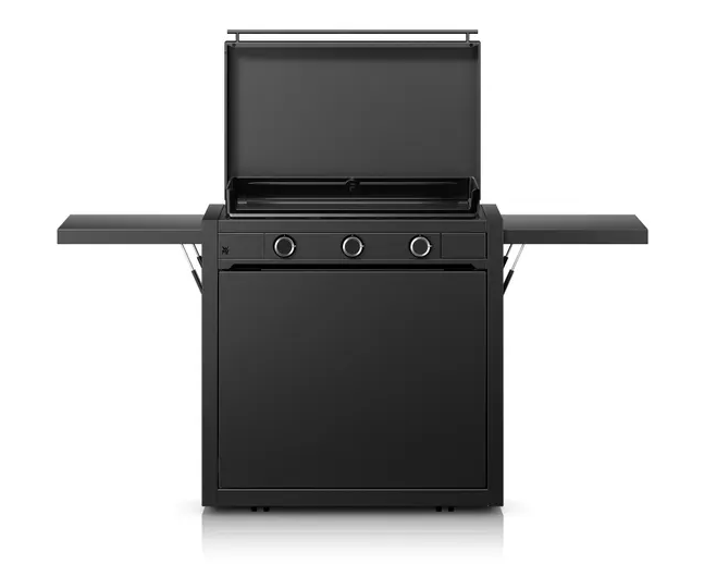 WMF Edition One Plancha-Set mit Wagen, 75 cm, Gas inkl. Abdeckhaube 0425940071