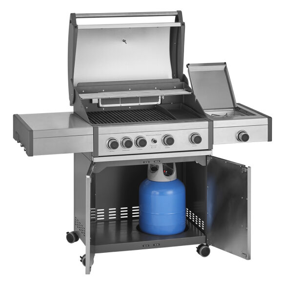GrandPro Gasgrill Pro Elite Stand mit Heckbrenner & Planchaplatte Mod. 2026