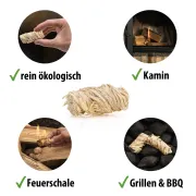 Grill/- Kamin Anzünder Wachs Anzündwolle 1kg