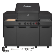 Enders Gasgrill Uniq 4 IK Kitchen Cruster Shadow inkl. Abdeckhaube & Drehspieß Mod.2026