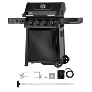 Napoleon Gasgrill Freestyle PRO 425, Schwarz mit Sizzle Zone inkl. Drehspiess