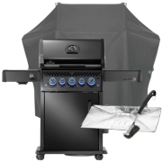 Napoleon SET Gasgrill  Phantom Rogue PRO-S 425 - mit SIZZLE ZONE & Heckbrenner - Edelstahlrosten, Mattschwarz