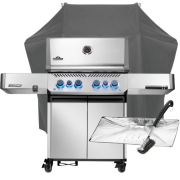 Napoleon SET Gasgrill Prestige 500 Edelstahl - mit SIZZLE ZONE und Heckbrenner