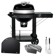 Napoleon PRO Holzkohle Kugelgrill Ø 57 SET mit Rollwagen, Plancha, Holzkohlekörbe & Grillbesteck
