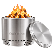 Solo Stove Edelstahl Feuerschale Bonfire mit Standfuß 2.0 Ø 49,5 cm inkl. Deckel + Anzünder