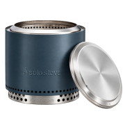 Solo Stove Edelstahl Feuerschale Bonfire mit Standfuß 2.0 Gunmetal Metallic Ø 49,5 cm inkl. Deckel + Anzünder