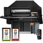 Traeger Pelletgrill Timberline XL Smoke Master Bundle inkl. Abdeckhaube, Pelletbehälter, 2x 9kg Pellets & Traeger X Thermometer 