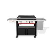 Weber Gasgrill/- Plancha Slate GPSB 76cm Premium mit Seitenkocher inkl. Grillbuch