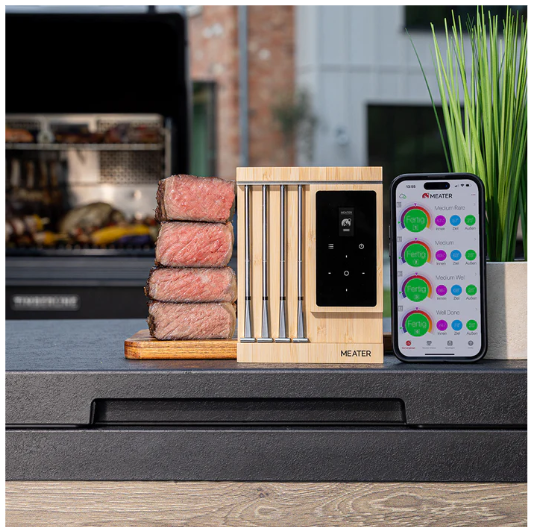 MEATER Pro XL Smart Thermometer Block inkl. Grillbuch Webers Grillen