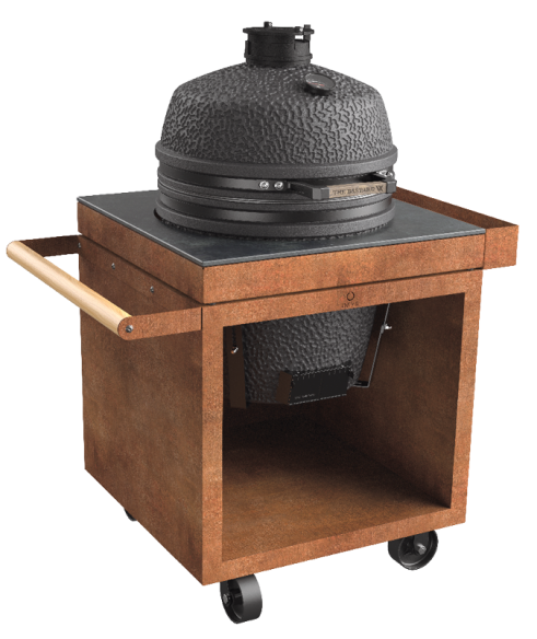 OFYR Kamado Tisch Corten 75 PRO+ Corten Ceramic Platte & Bastard VX Large Kamado OFYR Kamado Tisch Corten 75 PRO+ Corten Ceramic Platte & Bastard VX Large Kamado