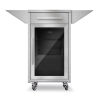 Caso Counter & Cool - R BBQ Kühlschrank mit Edelstahl Rollwagen