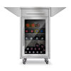 Caso Counter & Cool - R BBQ Kühlschrank mit Edelstahl Rollwagen