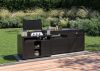 Le Marquier Outdoormodul mit Ablageboden, niedrig 110 x 70 x 79 cm Schwarz