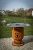 Moesta Feuerplattengrill  Bandit 2.0 FirePlace inkl. 4 x Ablagebretter schwarz/-oben + Sizzle Rost & Burgerpresse