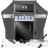Napoleon Gasgrill SET Rogue PRO-S 425 mit Gußrosten, Schwarz, inkl. Drehspieß, Abdeckhaube & Zubehör 